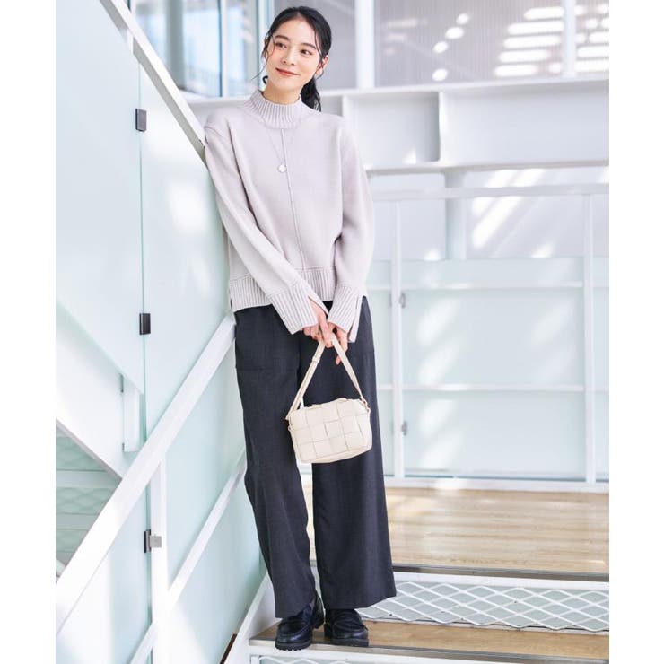 【洗える】センタータックラインハイネックニット | Dessin | 詳細画像7 