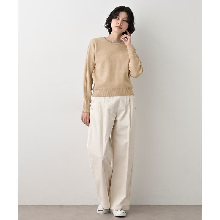 【洗える】カシミヤブレンドスウェットライクニット | Dessin | 詳細画像11 