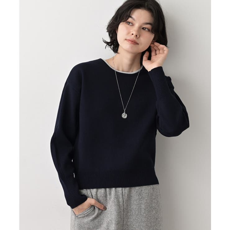 【洗える】カシミヤブレンドスウェットライクニット | Dessin | 詳細画像6 