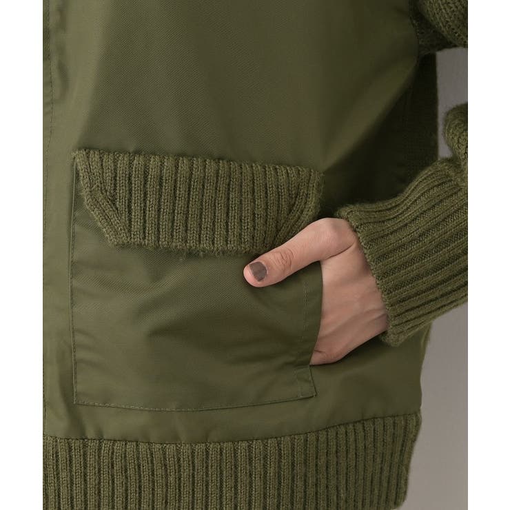 【洗える】異素材ミックスジップブルゾン | Dessin | 詳細画像20 