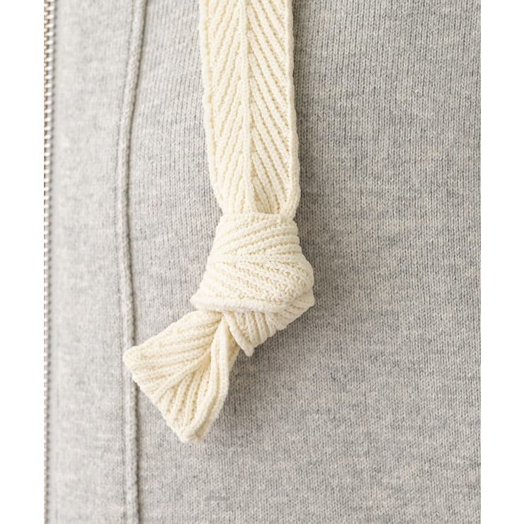 【洗える】コットンカシミヤブレンドフードジップカーディガン | Dessin | 詳細画像8 