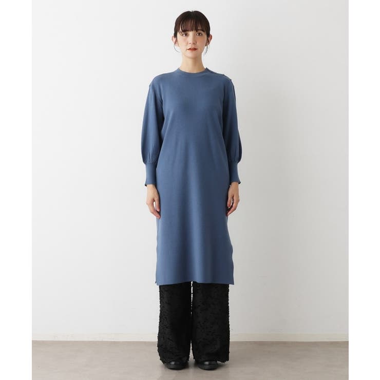 デッサン（Dessin）/【2点セット／洗える】パンツレイヤードワンピース 2点セット／洗える】パンツレイヤードワンピース[品番：WRDW0225755