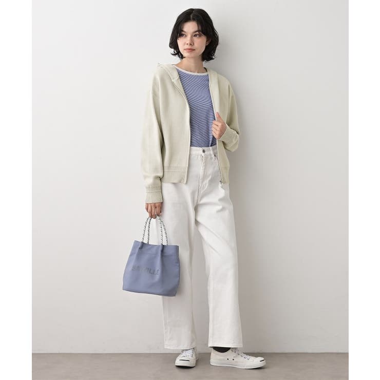 【キレイ見え／洗える】ジャカード編みフードジップ | Dessin | 詳細画像10 