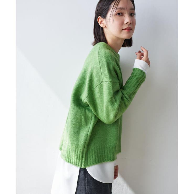 【洗える】クルーネックワイドニット | Dessin | 詳細画像17 