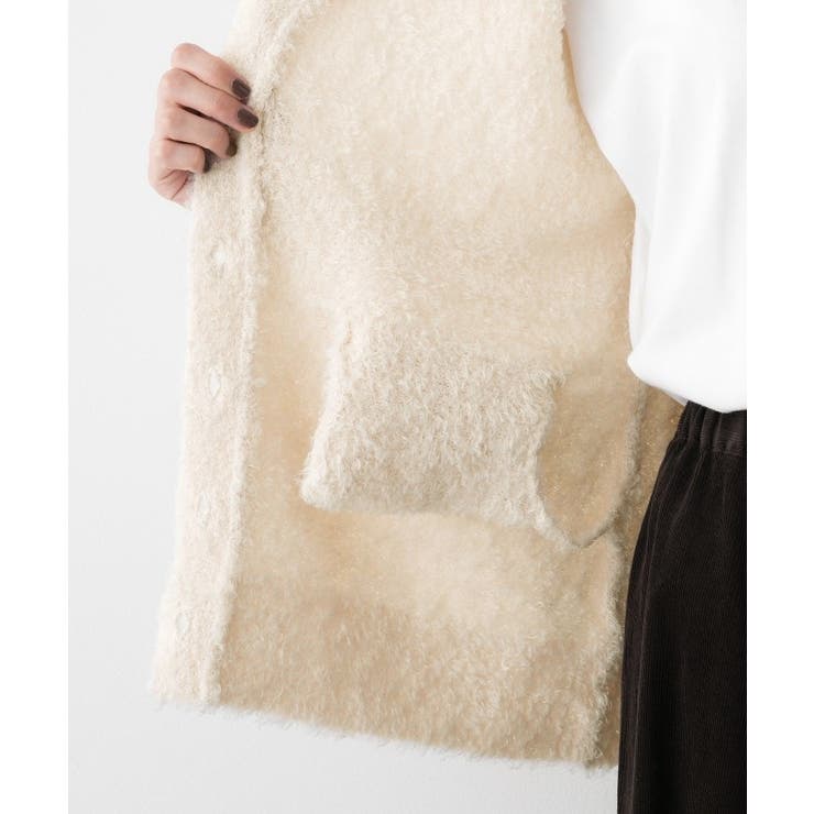 【洗える】Vネックシャギーベスト | Dessin | 詳細画像20 