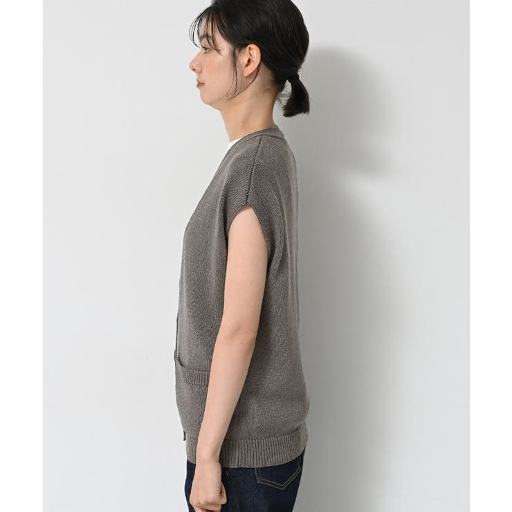 【洗える】フレンチスリーブニットベスト | Dessin | 詳細画像10 