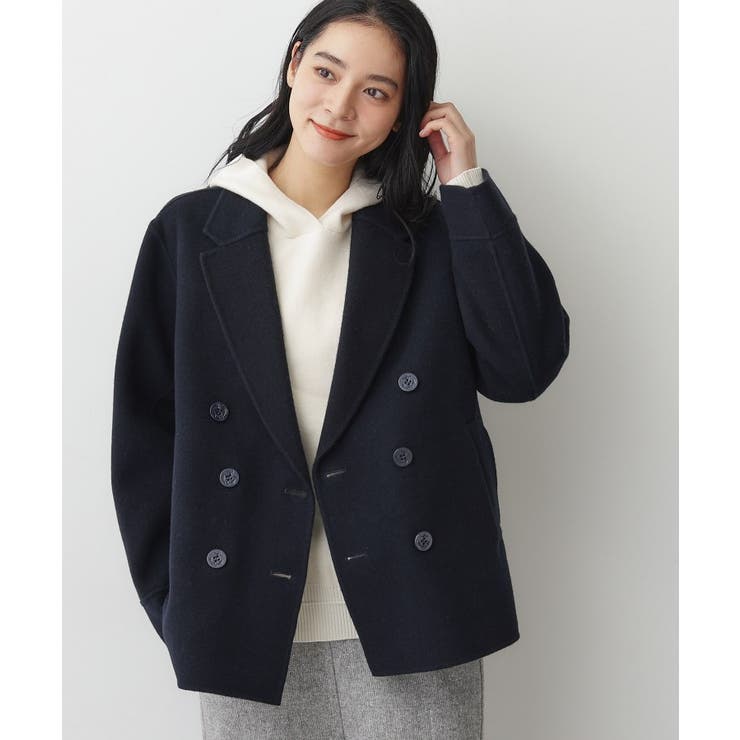 【洗える】ウール混リバーメルトンコート | Dessin | 詳細画像5 