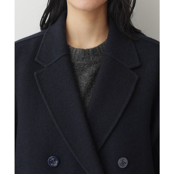 【洗える】ウール混リバーメルトンコート | Dessin | 詳細画像12 