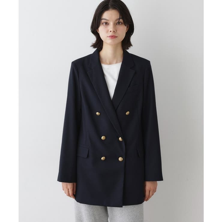 ウール混ダブルジャケット | Dessin | 詳細画像9 