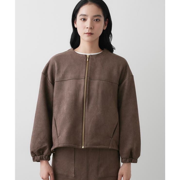 【セットアップ可・洗える】マシュマロスウェードジップブルゾン | Dessin | 詳細画像13 