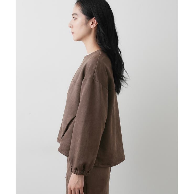 【セットアップ可・洗える】マシュマロスウェードジップブルゾン | Dessin | 詳細画像14 