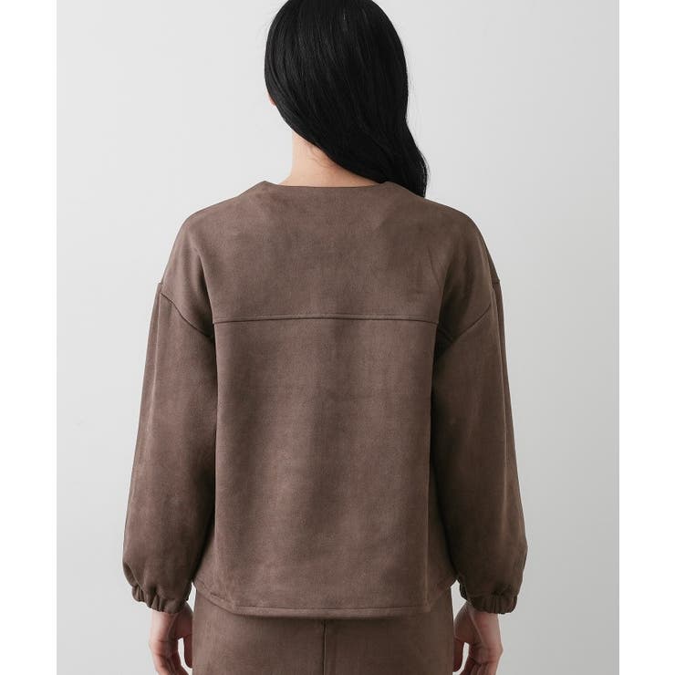 【セットアップ可・洗える】マシュマロスウェードジップブルゾン | Dessin | 詳細画像15 