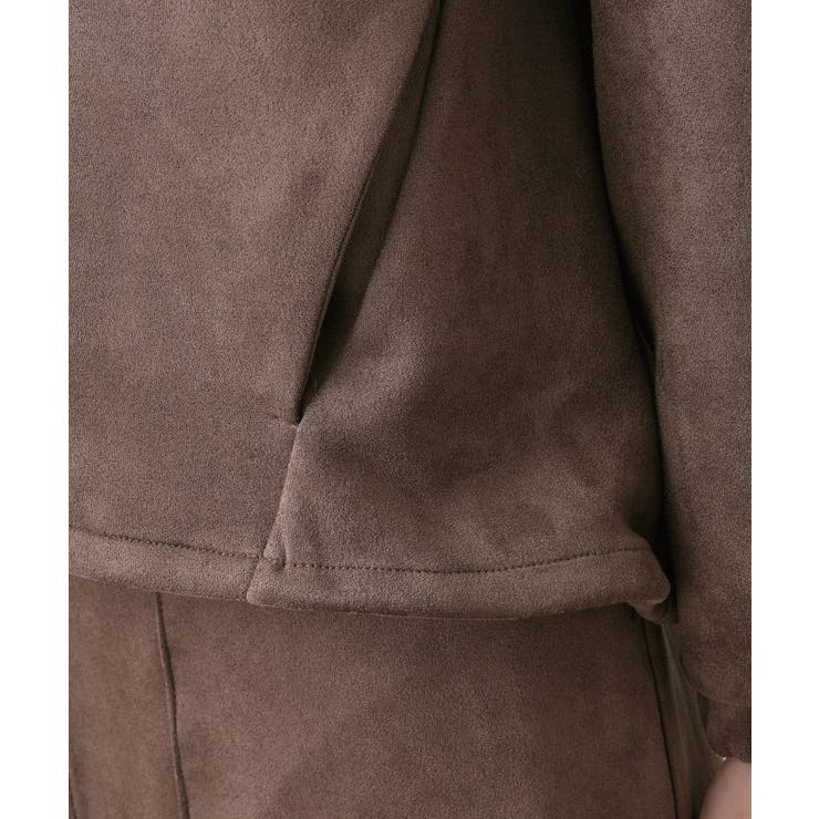 【セットアップ可・洗える】マシュマロスウェードジップブルゾン | Dessin | 詳細画像19 