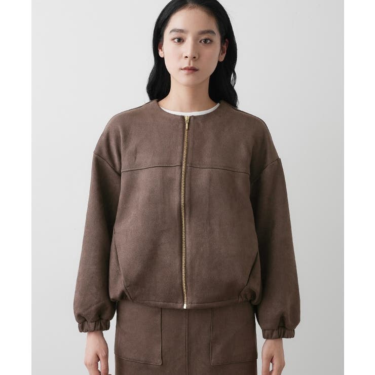 【セットアップ可・洗える】マシュマロスウェードジップブルゾン | Dessin | 詳細画像22 