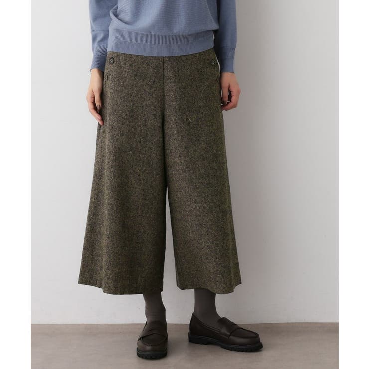 【洗える/後ろゴム】ツイードマリンクロップド丈パンツ | Dessin | 詳細画像14 