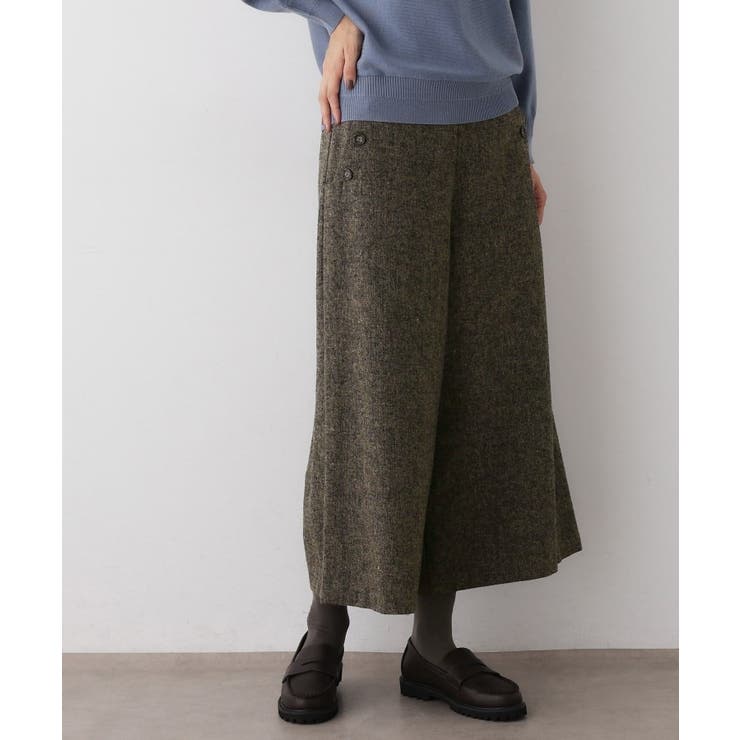 【洗える/後ろゴム】ツイードマリンクロップド丈パンツ | Dessin | 詳細画像15 