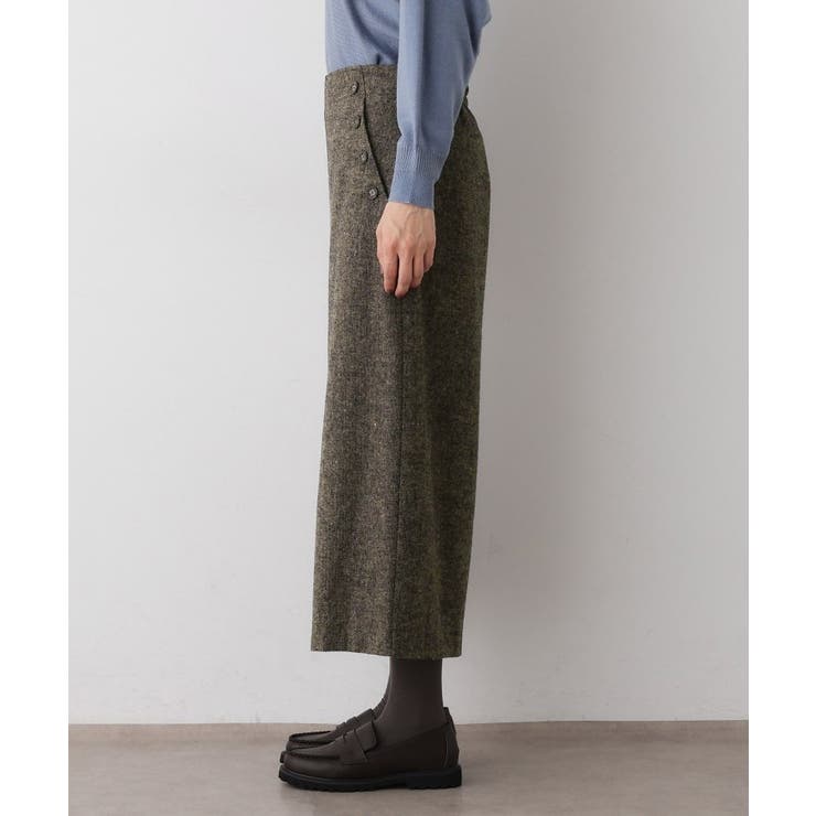 【洗える/後ろゴム】ツイードマリンクロップド丈パンツ | Dessin | 詳細画像18 