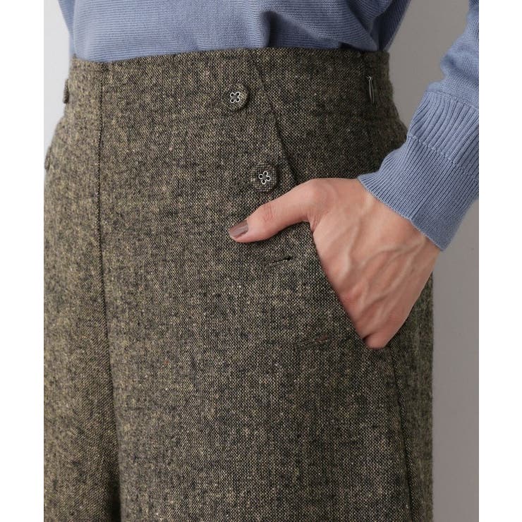 【洗える/後ろゴム】ツイードマリンクロップド丈パンツ | Dessin | 詳細画像23 