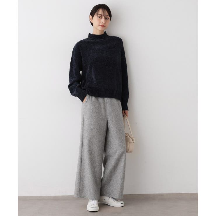 【洗える/後ろゴム】ツイードワイドパンツ | Dessin | 詳細画像3 