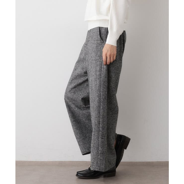 【洗える/後ろゴム】ツイードワイドパンツ | Dessin | 詳細画像6 