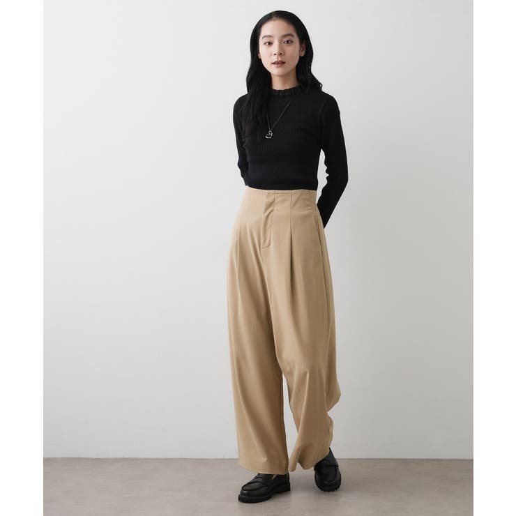 【セットアップ可・洗える】ハイウエストタックパンツ | Dessin | 詳細画像6 