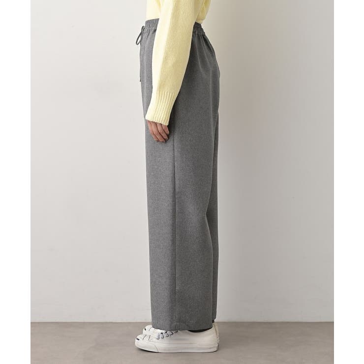 【セットアップ可/ウエスト総ゴム】ツイードライクワイドパンツ | Dessin | 詳細画像10 