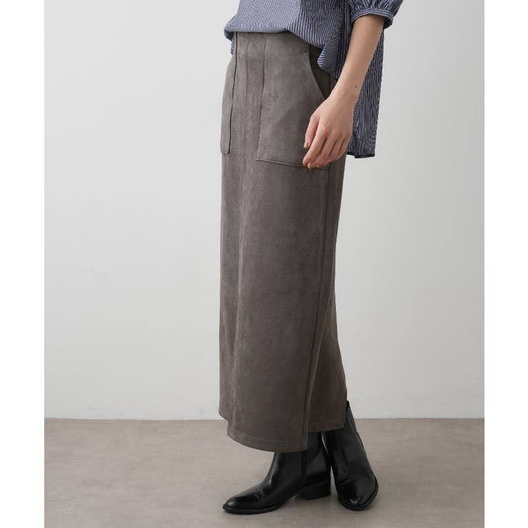 【セットアップ可・洗える】マシュマロスウェードスカート | Dessin | 詳細画像1 
