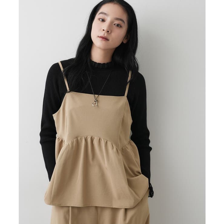 【セットアップ可・洗える】ギャザーレイヤードキャミソール | Dessin | 詳細画像5 