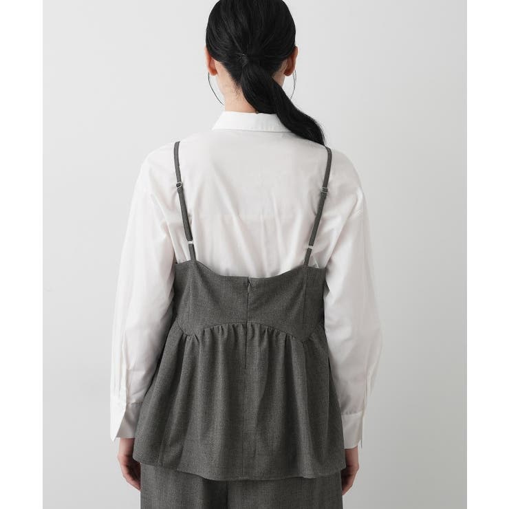 【セットアップ可・洗える】ギャザーレイヤードキャミソール | Dessin | 詳細画像11 