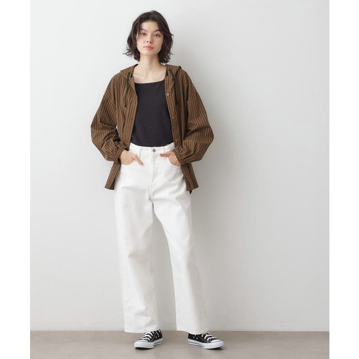 【洗える】ストライプフードブラウス | Dessin | 詳細画像11 