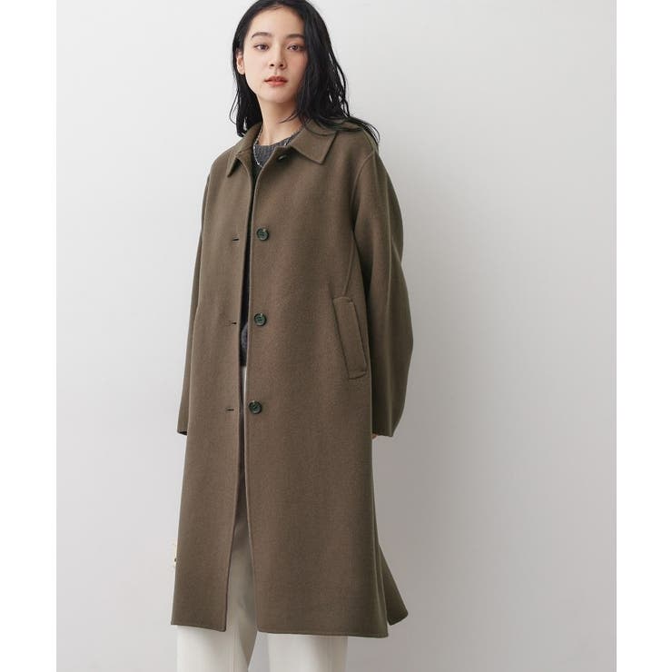 【洗える】ウール混リバーメルトンロングコート | Dessin | 詳細画像5 