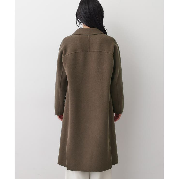 【洗える】ウール混リバーメルトンロングコート | Dessin | 詳細画像11 