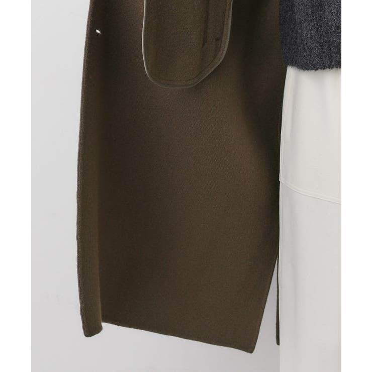 【洗える】ウール混リバーメルトンロングコート | Dessin | 詳細画像16 