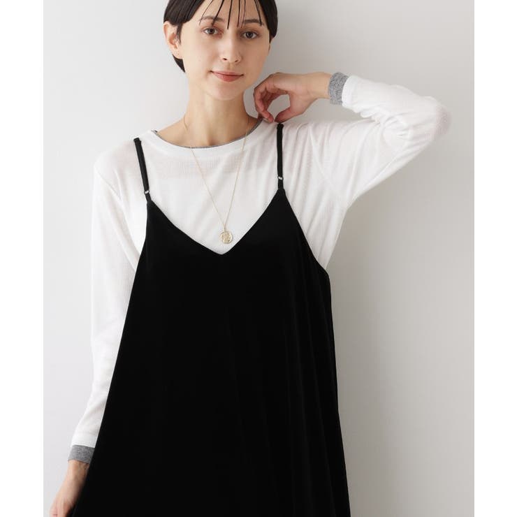 【前後2WAY/洗える】ベロアワンピース | Dessin | 詳細画像1 