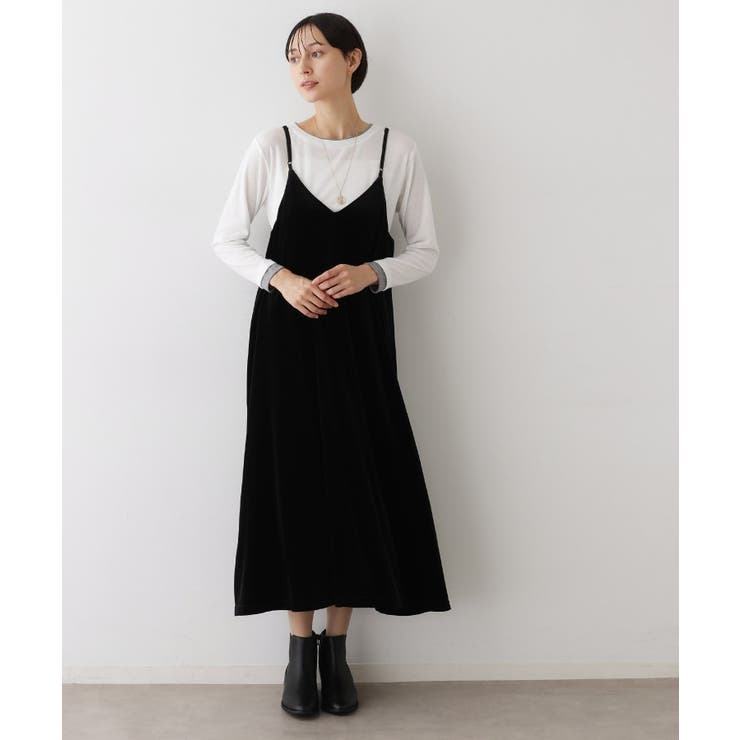 【前後2WAY/洗える】ベロアワンピース | Dessin | 詳細画像6 