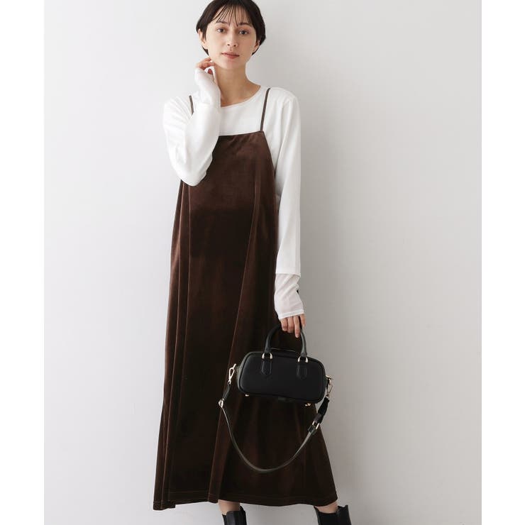 【前後2WAY/洗える】ベロアワンピース | Dessin | 詳細画像9 