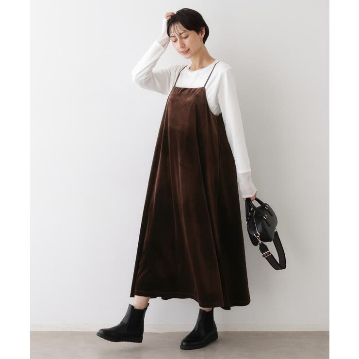 【前後2WAY/洗える】ベロアワンピース | Dessin | 詳細画像10 