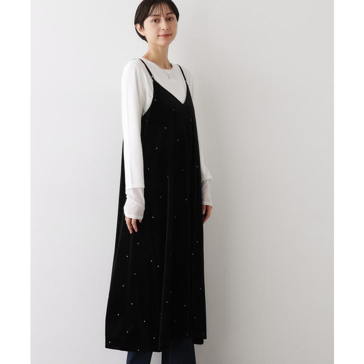 【前後2WAY/洗える】ベロアワンピース | Dessin | 詳細画像16 