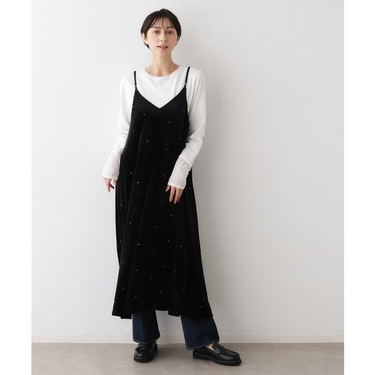 【前後2WAY/洗える】ベロアワンピース | Dessin | 詳細画像20 