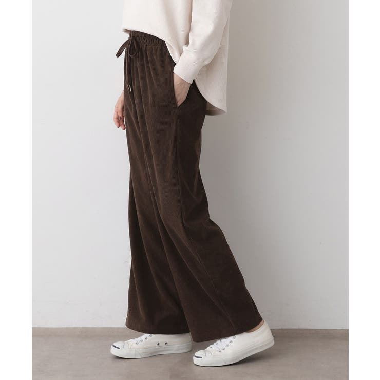 【ウエストゴム・洗える】ソフトコーデュロイイージーパンツ | Dessin | 詳細画像10 