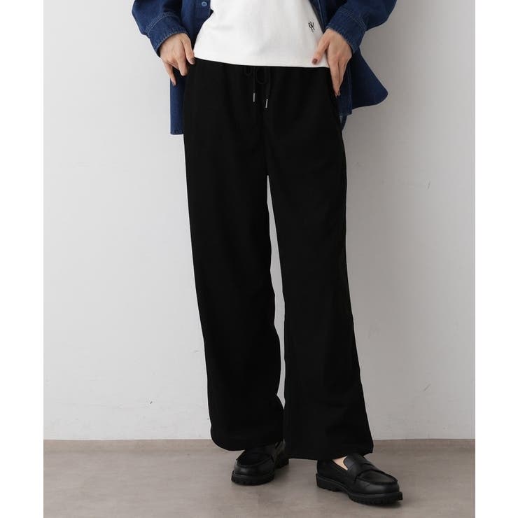 ブラック(019) | 【ウエストゴム・洗える】ソフトコーデュロイイージーパンツ | Dessin