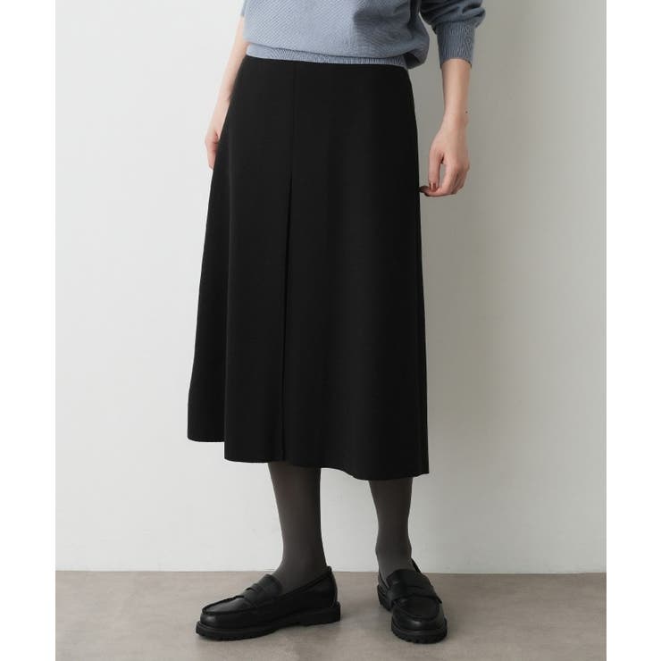 ブラック(019) | メルトンジャージボックスタックスカート | Dessin