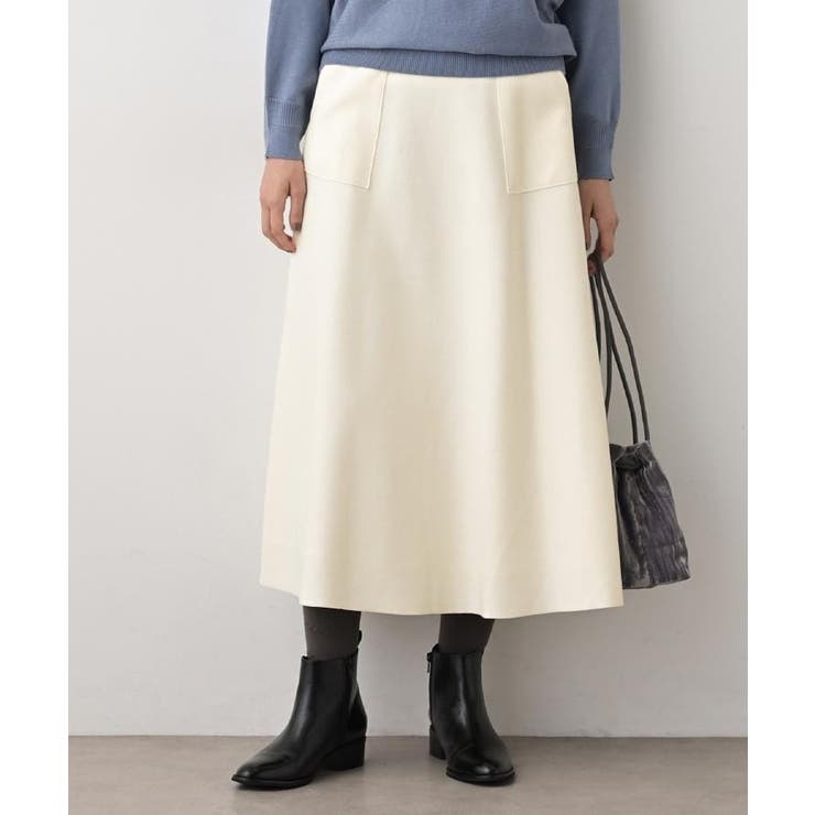 メルトンジャージフレアスカート | Dessin | 詳細画像1 