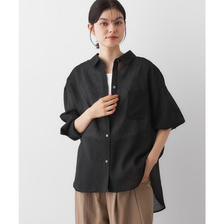 【洗える】シアーシャツ | Dessin | 詳細画像1 