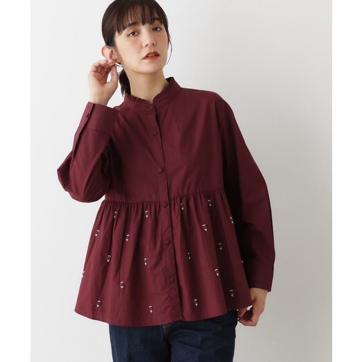 【洗える/インド製】ビーズ刺繍ペプラムブラウス | Dessin | 詳細画像5 