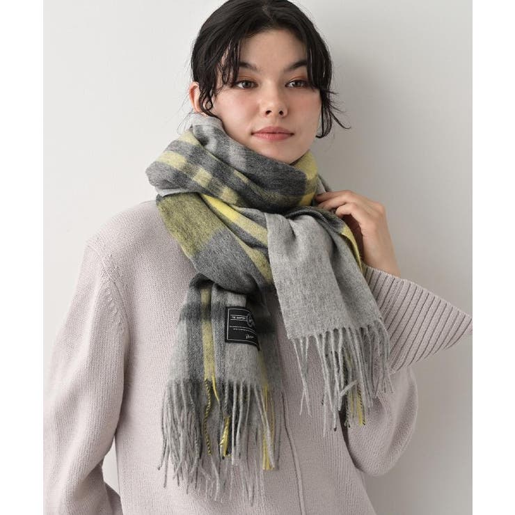 イエロー(232) | バイカラーチェックストール | Dessin