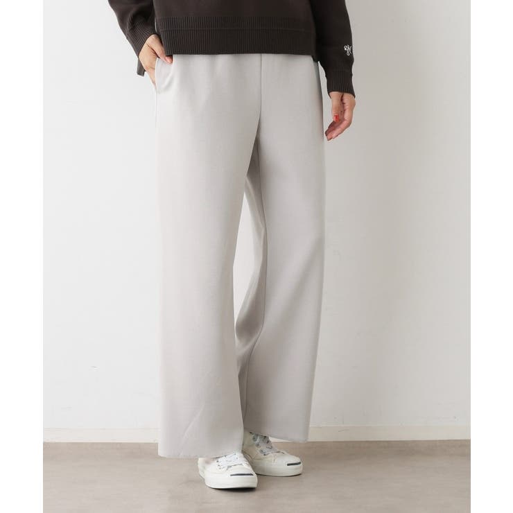 グレージュ(050) | 【セットアップ可/洗える】ドライタッチジョーゼットリラクシーパンツ | Dessin