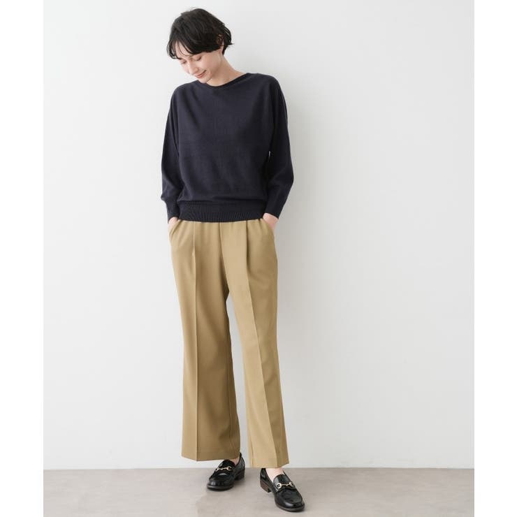 【洗える】マットドレープニーハイフレアパンツ | Dessin | 詳細画像7 