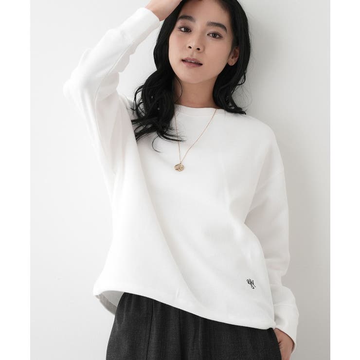 ホワイト(002) | 【洗える】裾ドロスト付きカットソー | Dessin