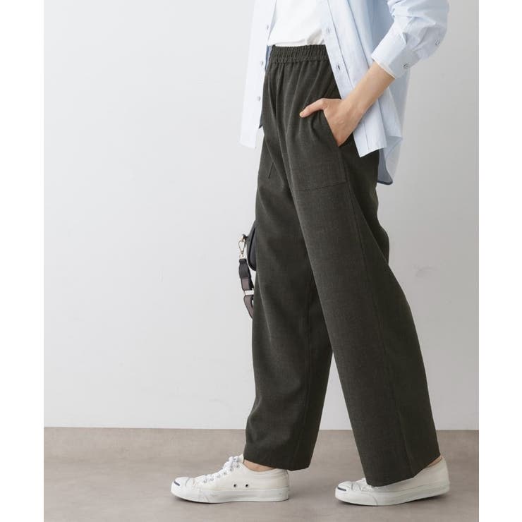 【ウエストゴム・洗える】コンフォートワイドパンツ | Dessin | 詳細画像5 